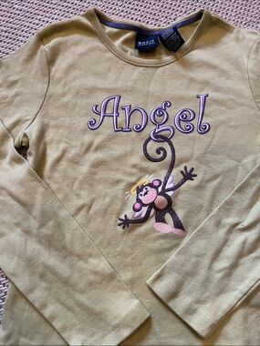 Shirt Angel girls new size 7/8 cotton long sleeves Basic Editions